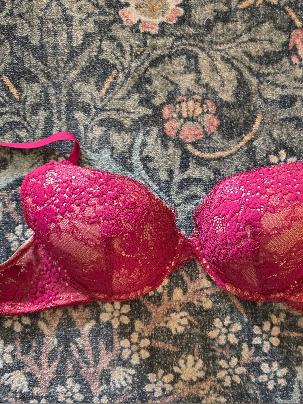 ThirdLove Push-Up Bra 36C In Berry Lace (NWT)